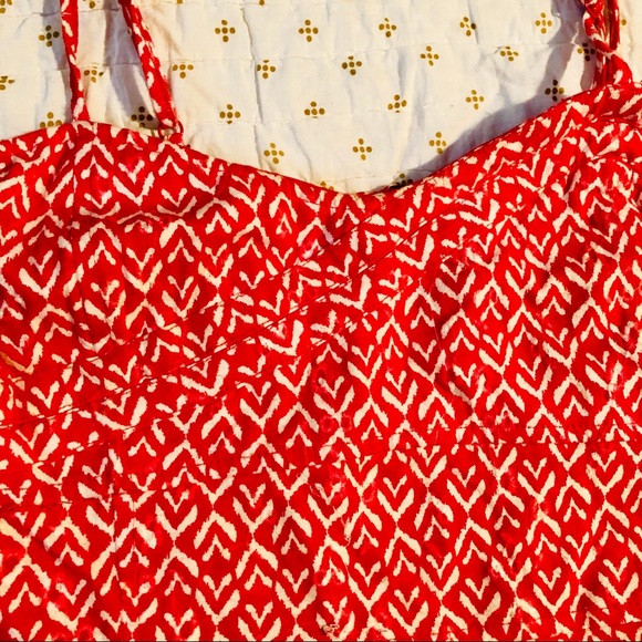 FREE PEOPLE Red and White Sweetheart Bodycon dress - Picture 4 of 7